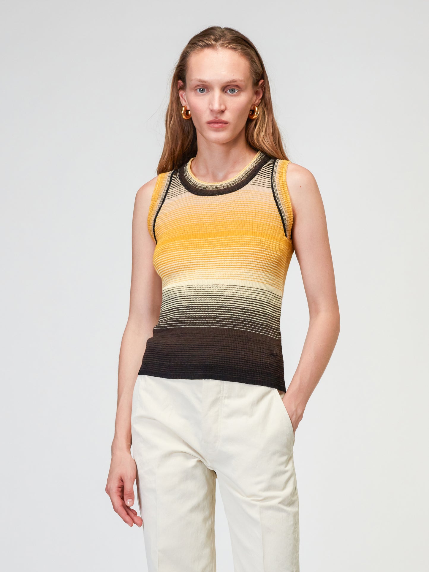Roberto Collina Striped Tank Top T20059