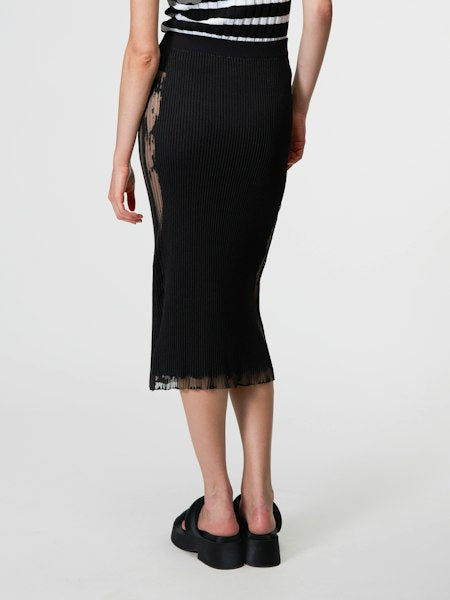 Roberto Collina Distressed Skirt T23065