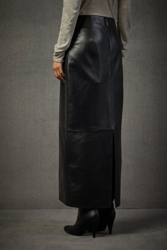 Liviana Conti Leather Skirt L5WX52