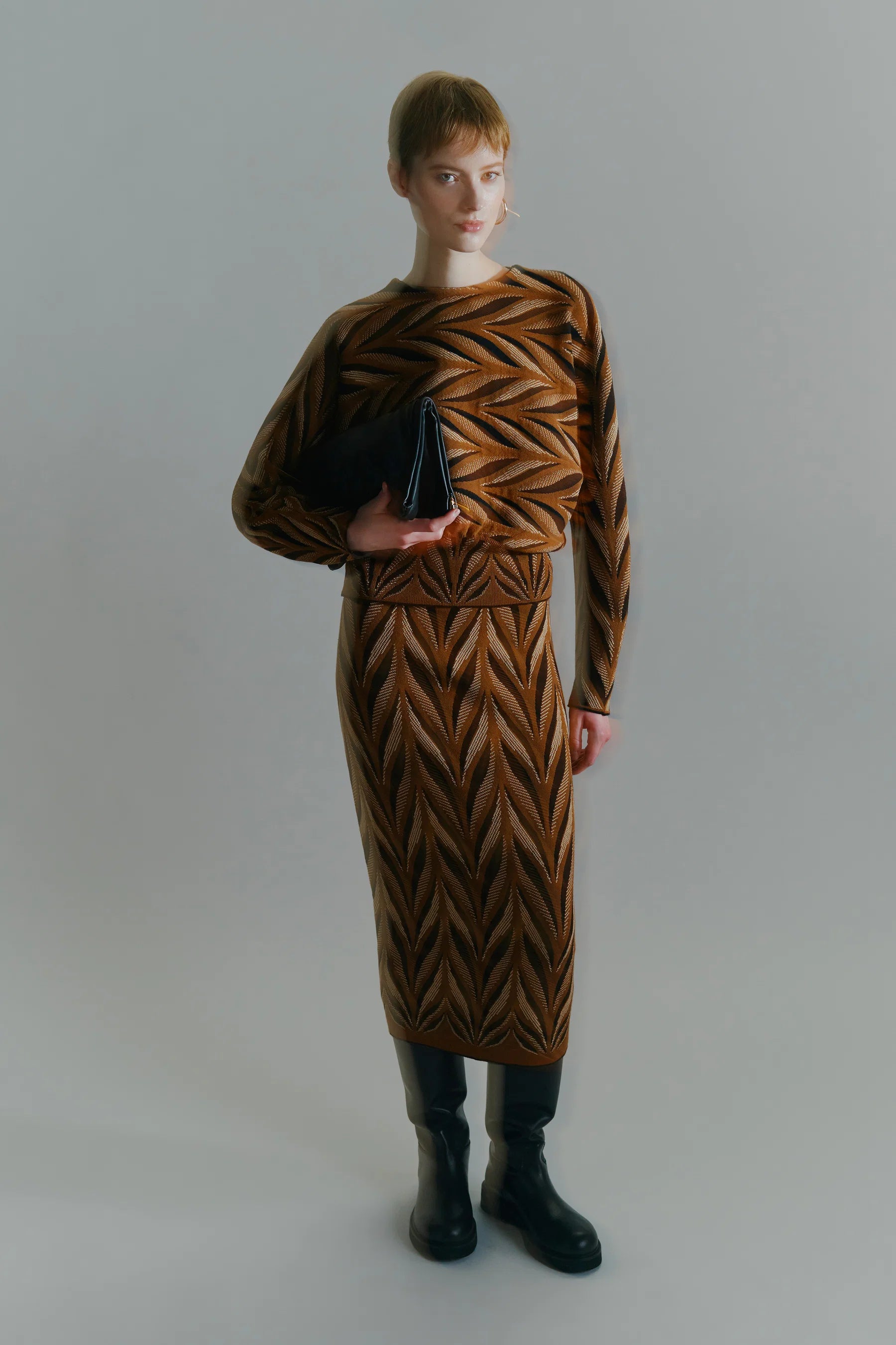 Circus Hotel Boxy Jacquard Sweater