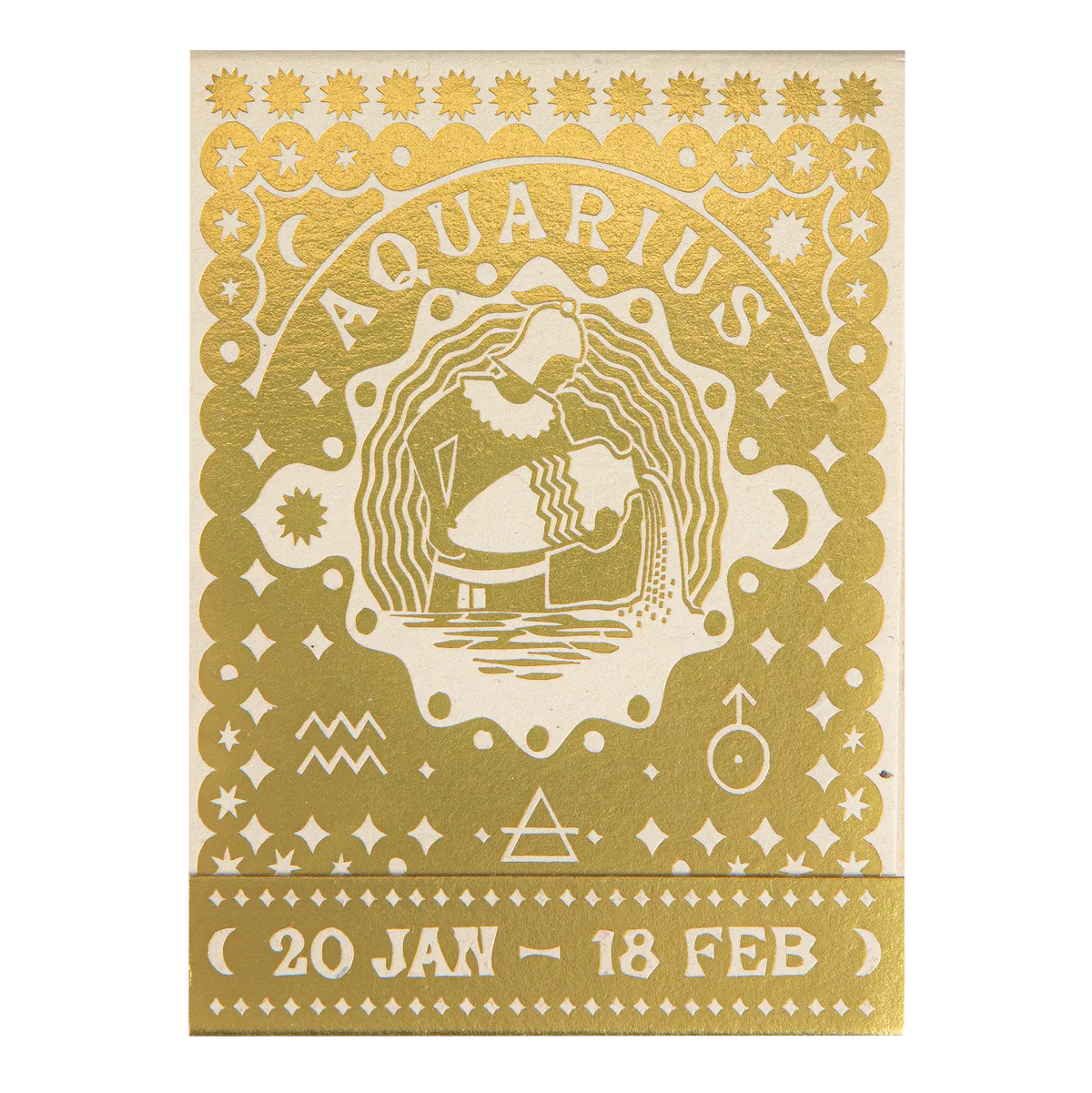 Archivist Aquarius Zodiac Matchbook