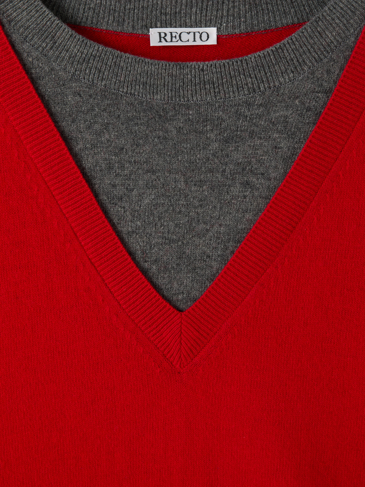 RECTO Contrast Layered Sweater