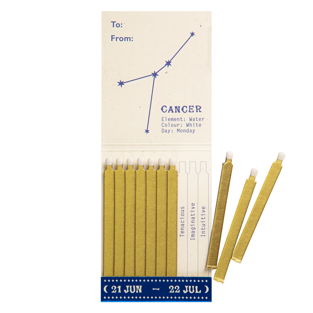 Archivist Cancer Zodiac Matchbook