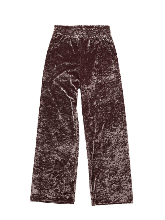 Simone Wild Velvet Cozy Pants - rosewood
