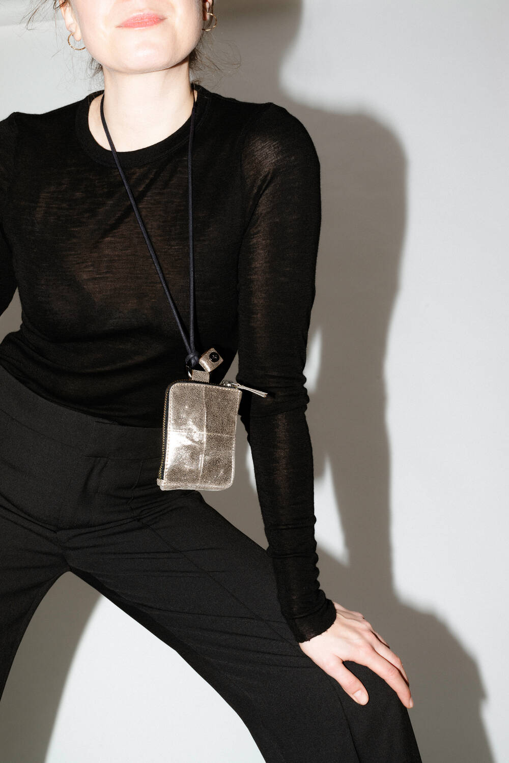 INA KENT X.Lomi Bag- Crackled Anthra