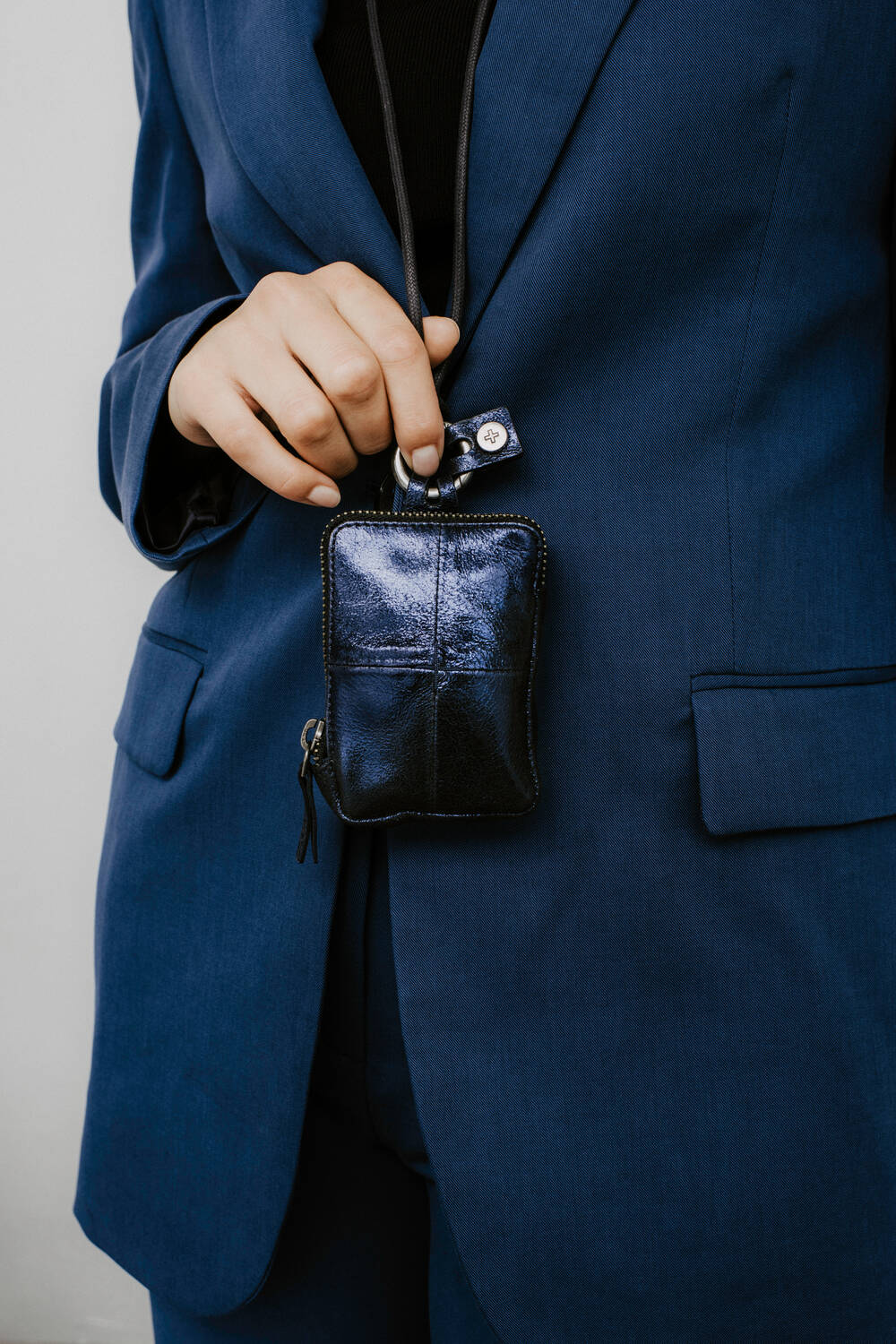 INA KENT X.Lomi Bag- Crackled Navy
