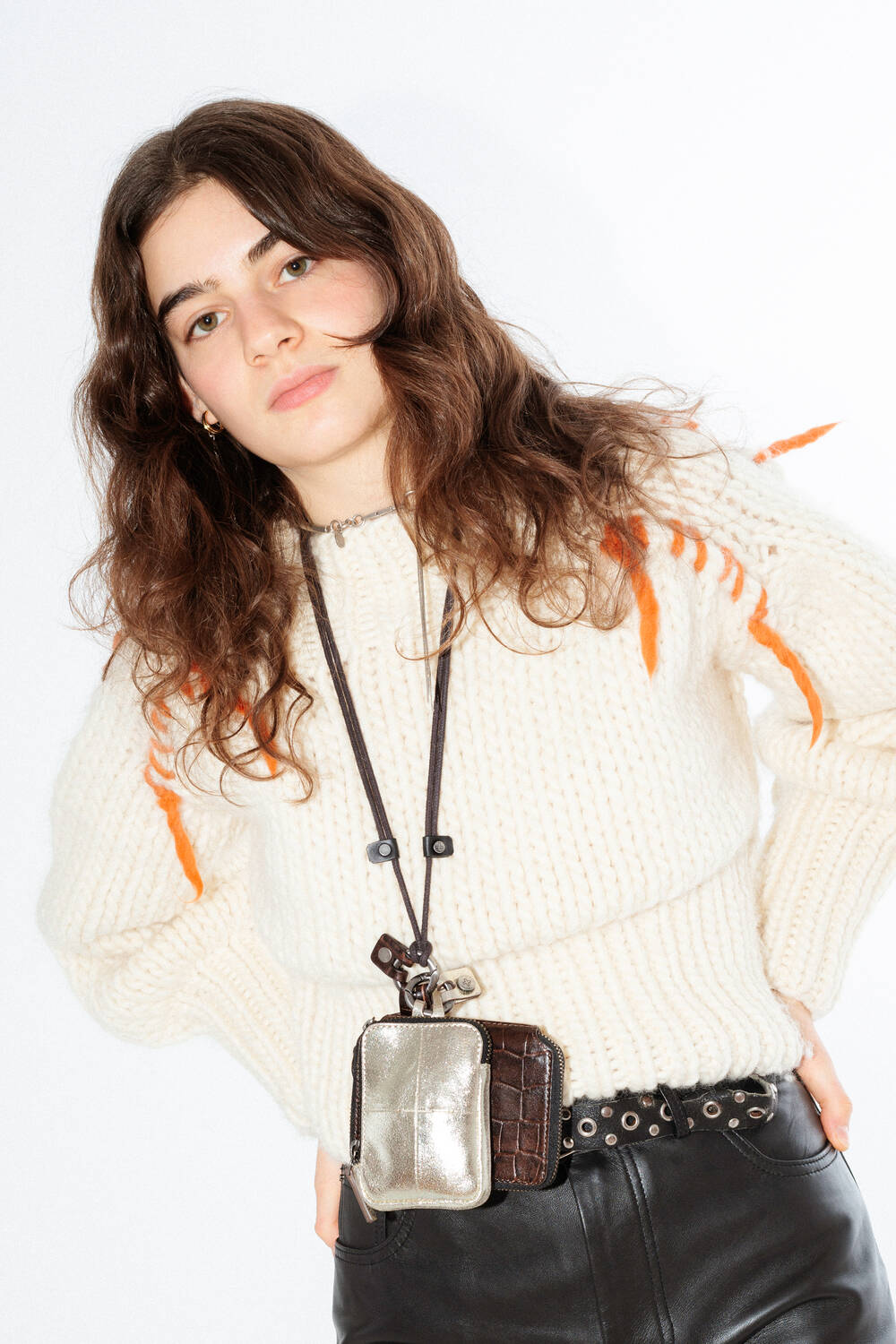 INA KENT X.Lomi Bag- Crackled Rock Crystal