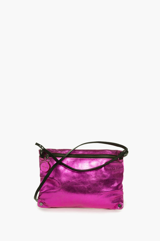 INA KENT Moonlit Bag- crackled neon pink