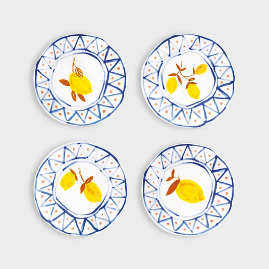 &K Plate Lemon Moroccan Set of 4