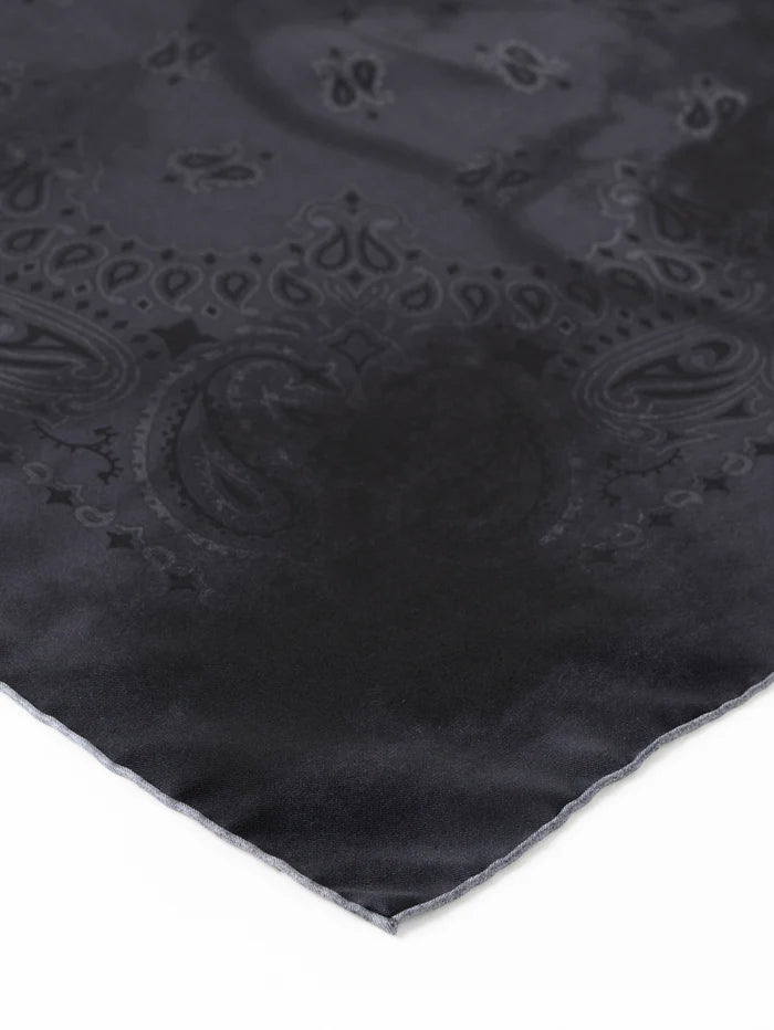 Manipuri Silk Scarf Vintage Bandana grey