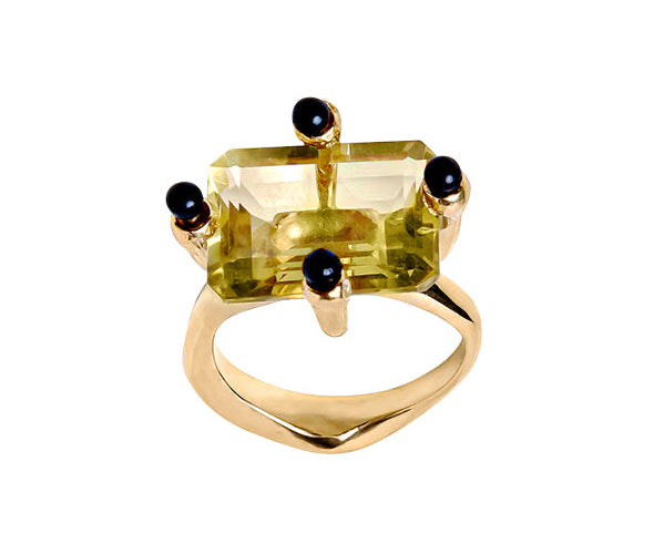 BEATRIZ PALACIOS A04-GEN Lemon Cocktail Ring