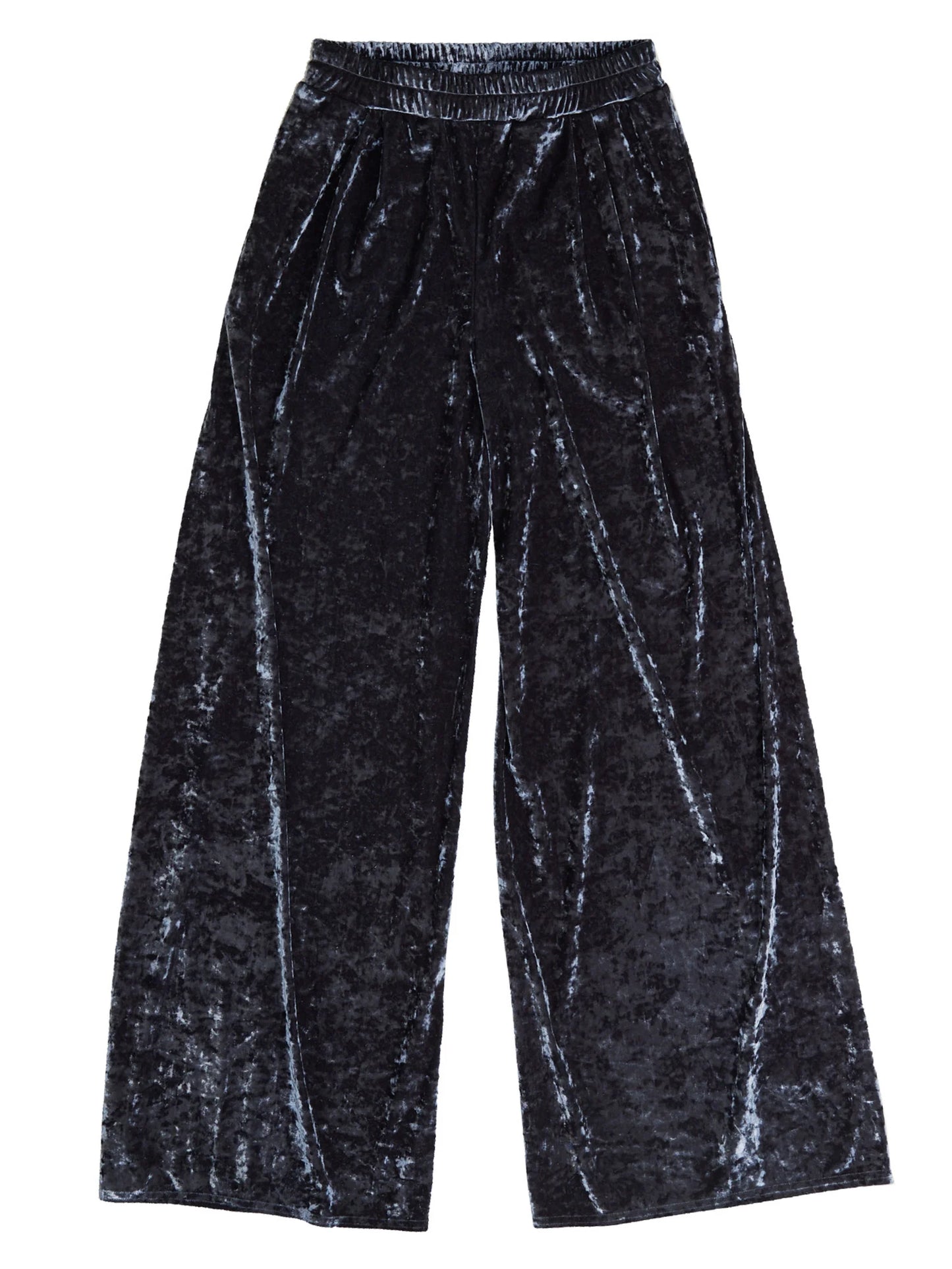 Simone Wild Hammered Velvet Pocket Pants - metall