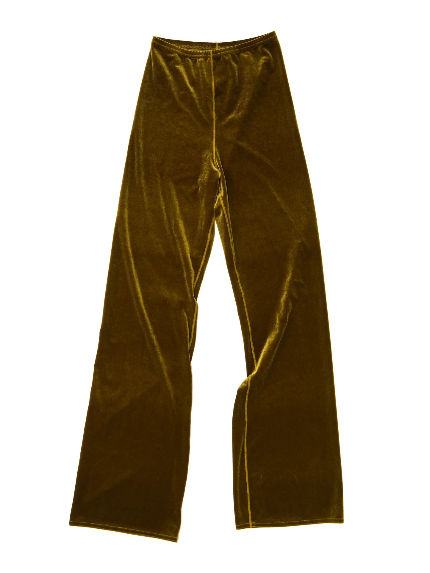 Simone Wild Velvet Wide Leg Pants - pear