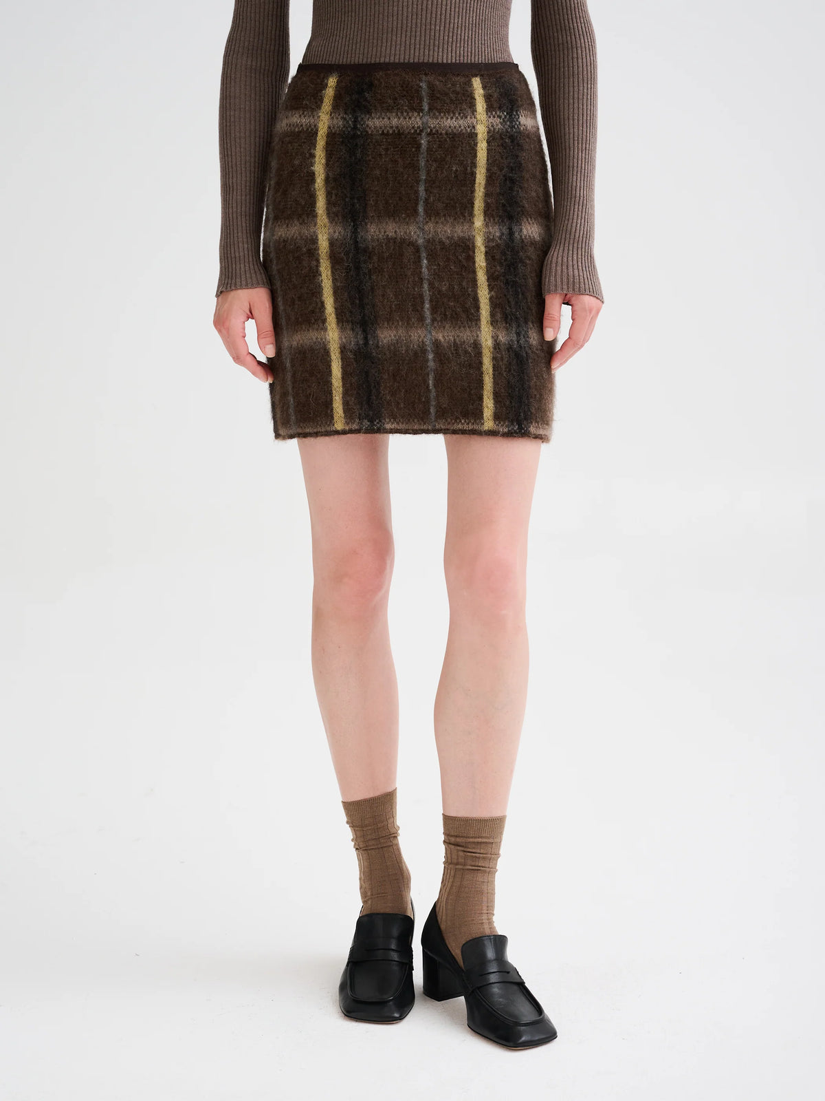 Roberto Collina Checked Mini Skirt
