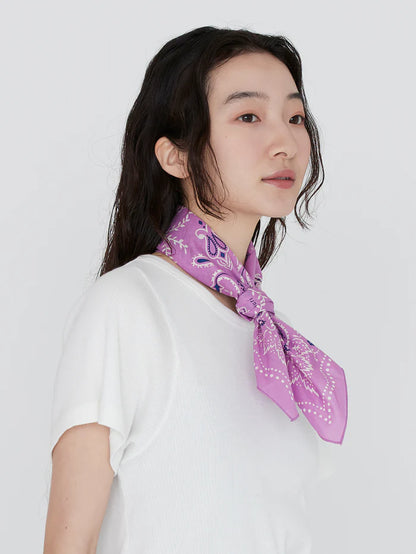 Manipuri Kaleido Bandana 88x88 Purple