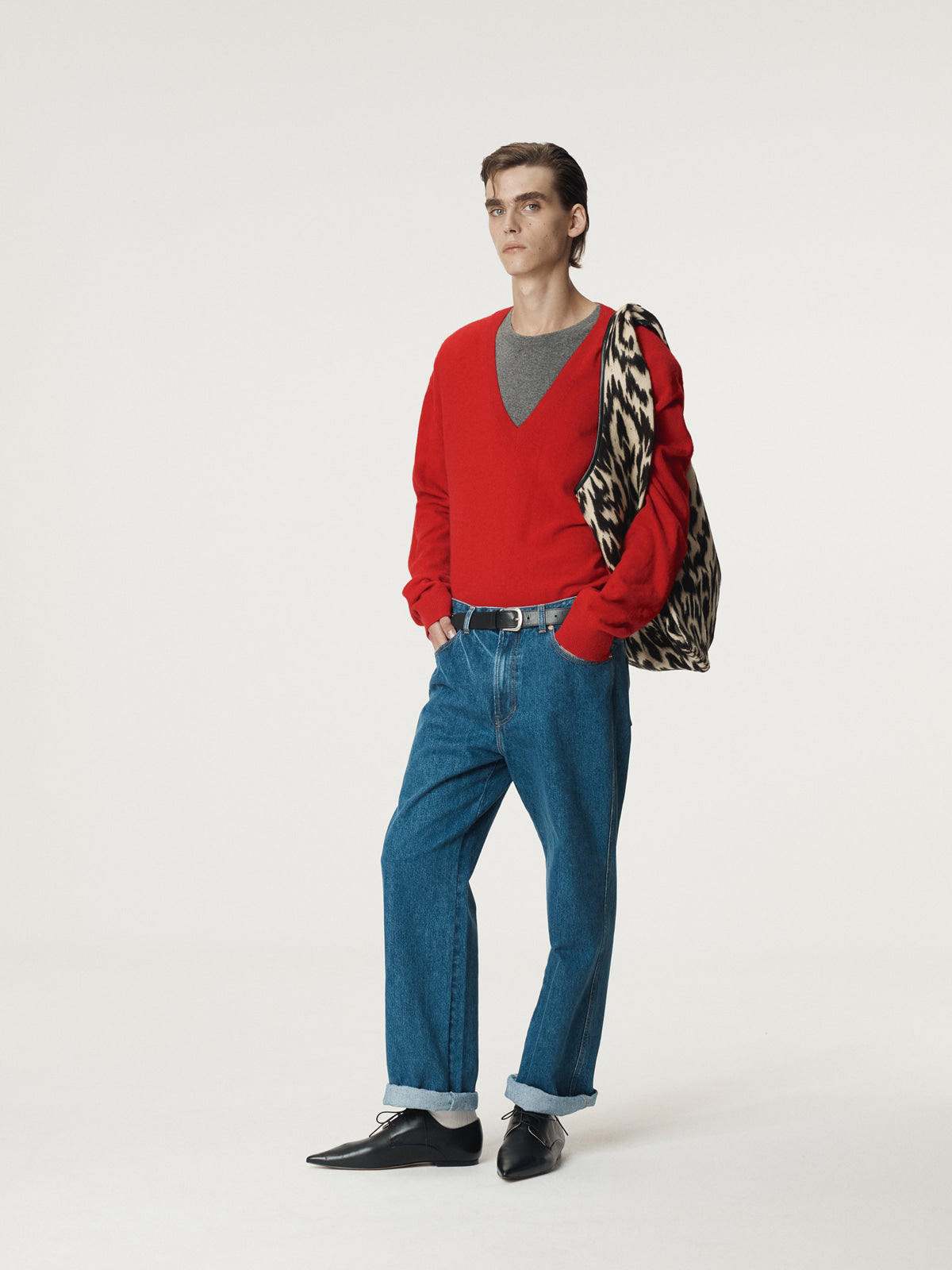 RECTO Contrast Layered Sweater