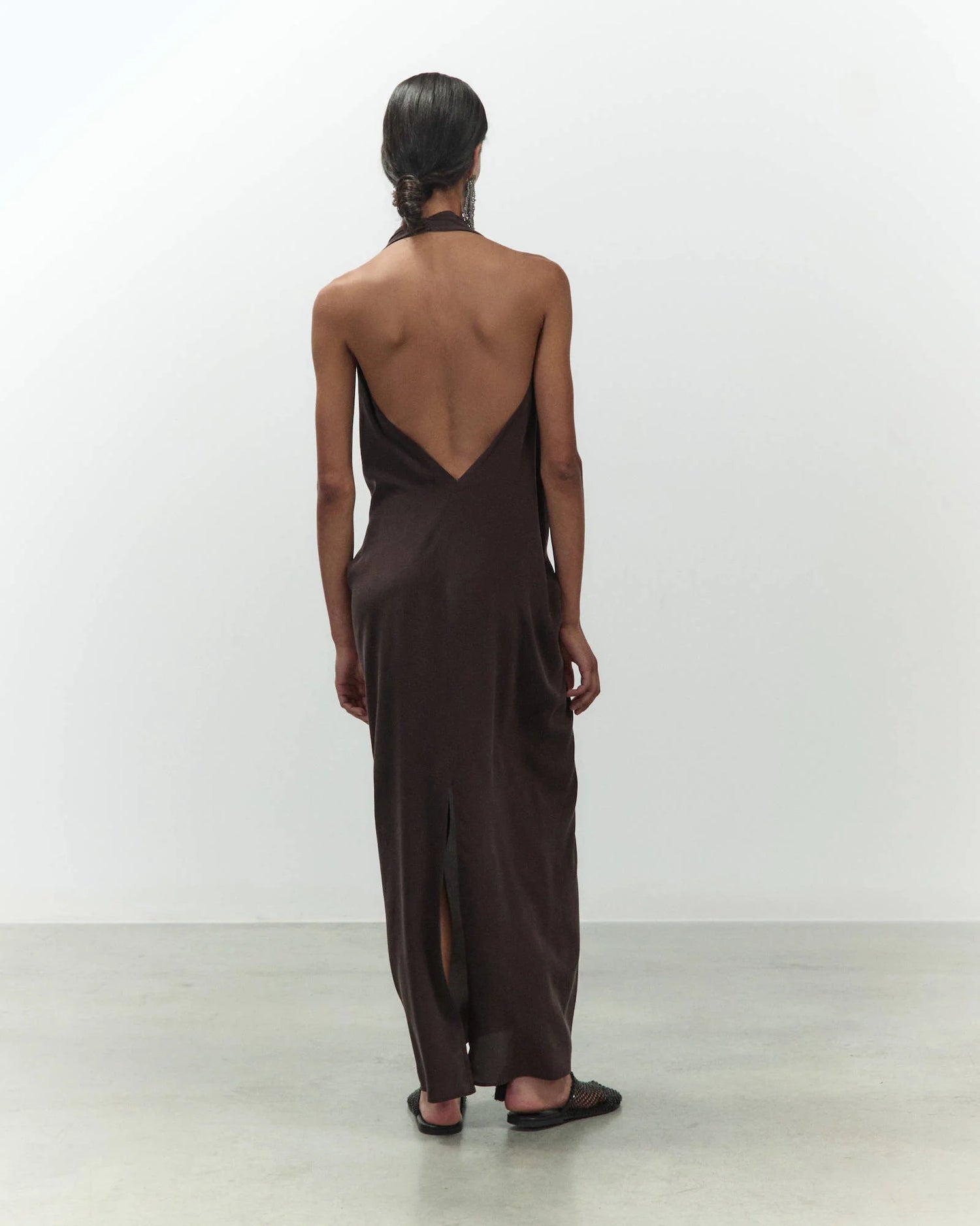 Alysi Silk Halter Dress