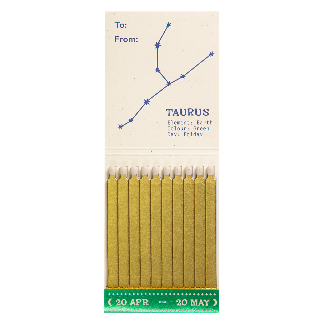 Archivist Taurus Zodiac Matchbook