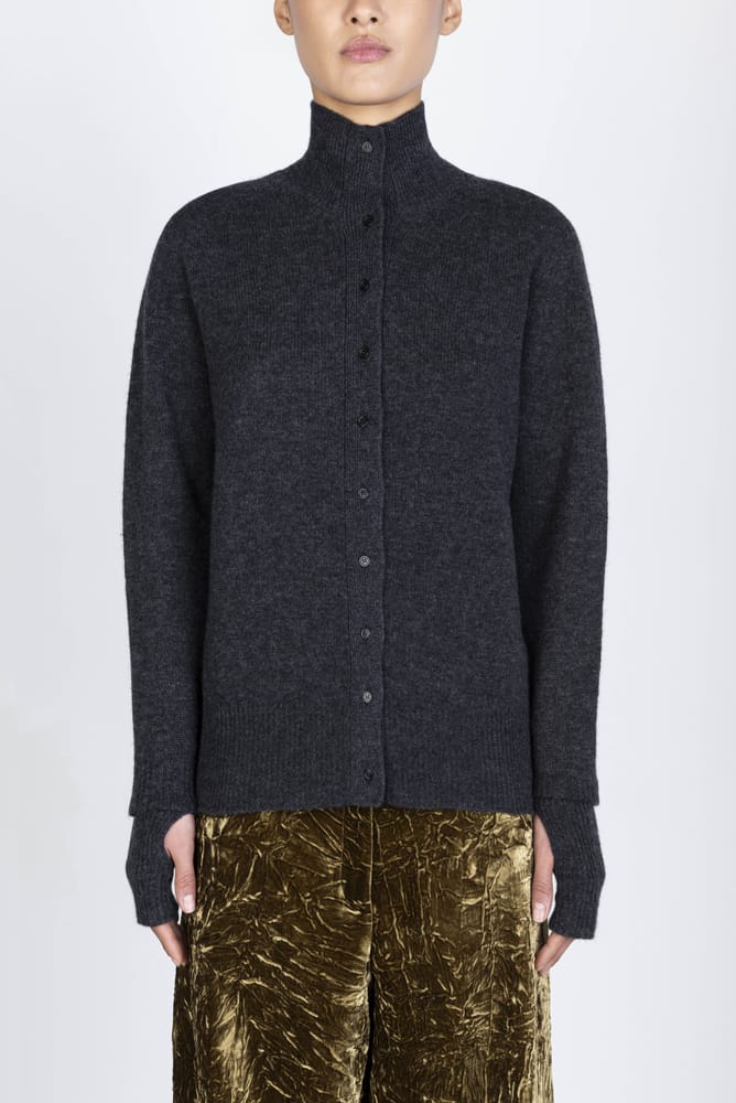 Alysi Stand up Collar Cardigan