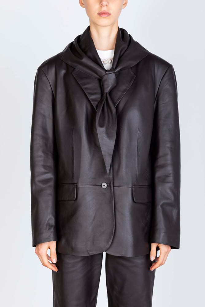 Alysi Leather Foulard Mogano