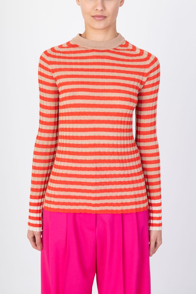 Alysi Stripe Sweater 253457