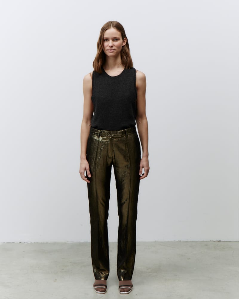 Alysi Wrinkled Gold Pants 154141