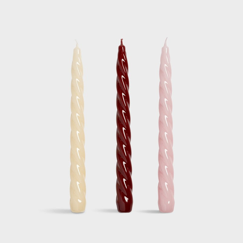 &Klevering Candle Bravo Reds Set of 3