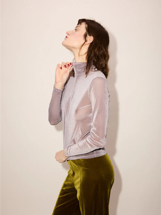 Simone Wild Mesh Velvet Ski LS Shirt