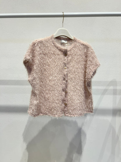 Alysi Fuzzy Cropped Blouse