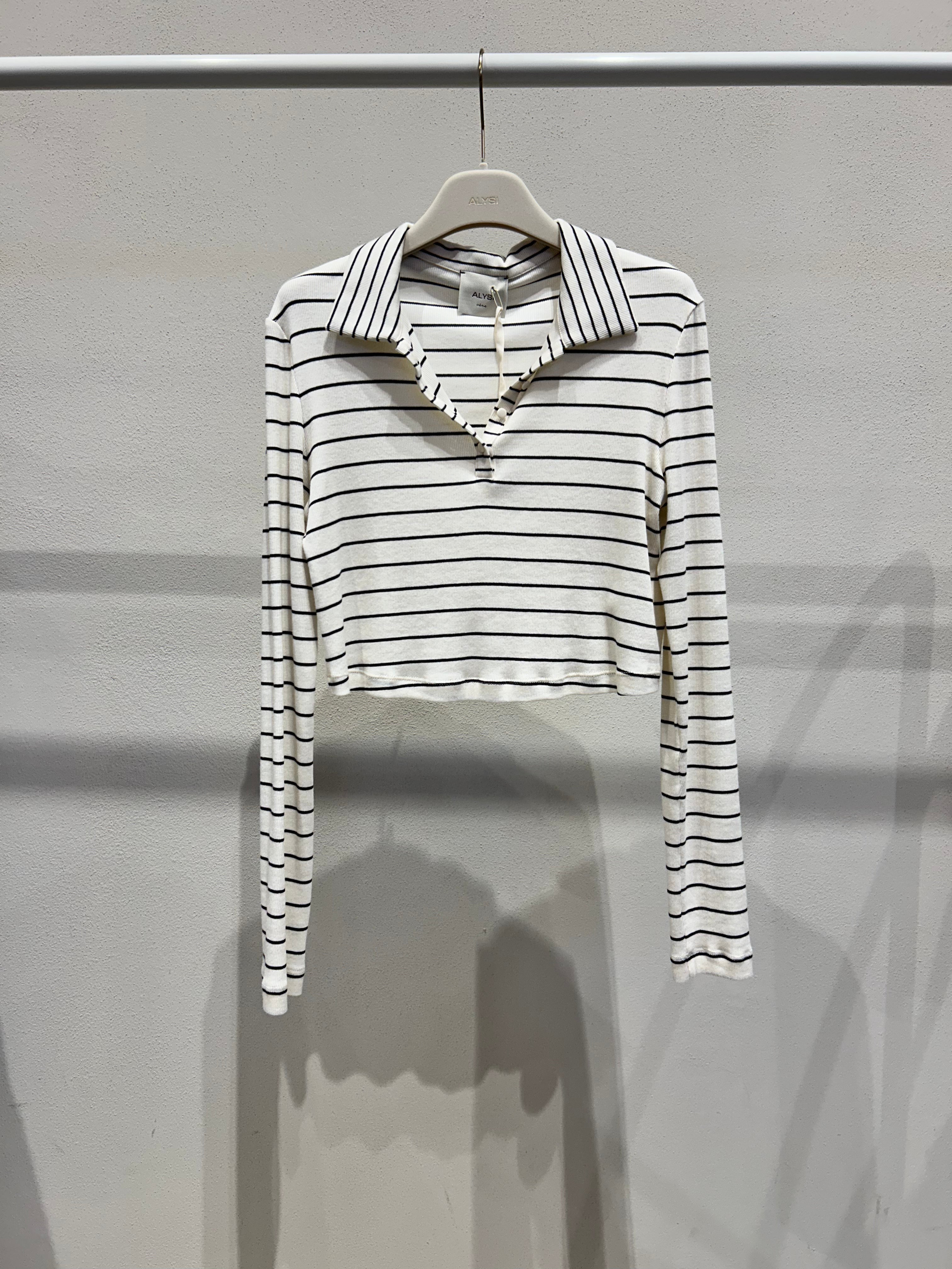 Alysi Polo Jersey Mini Stripes