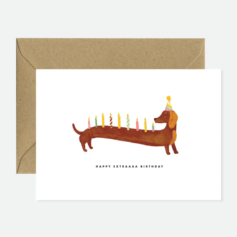 atws. Dachshunds Extra Birthday Card