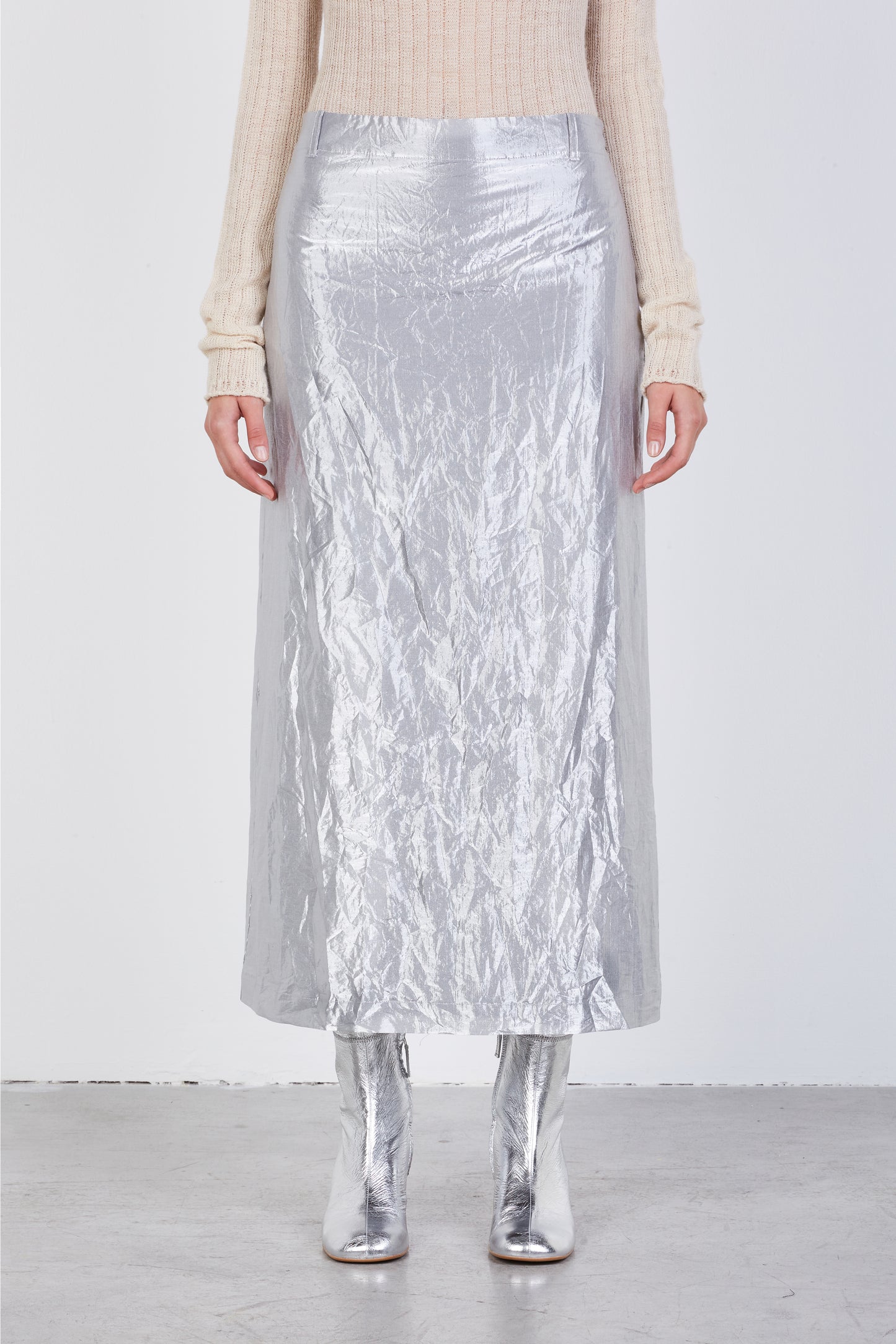 Alysi Shiny Silver Skirt 154006