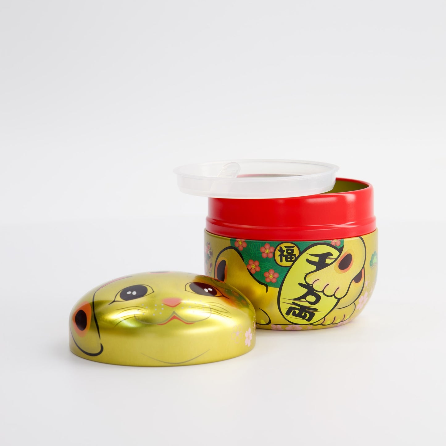 Tokyo Design Studio Lucky Cat Tea Container Gold