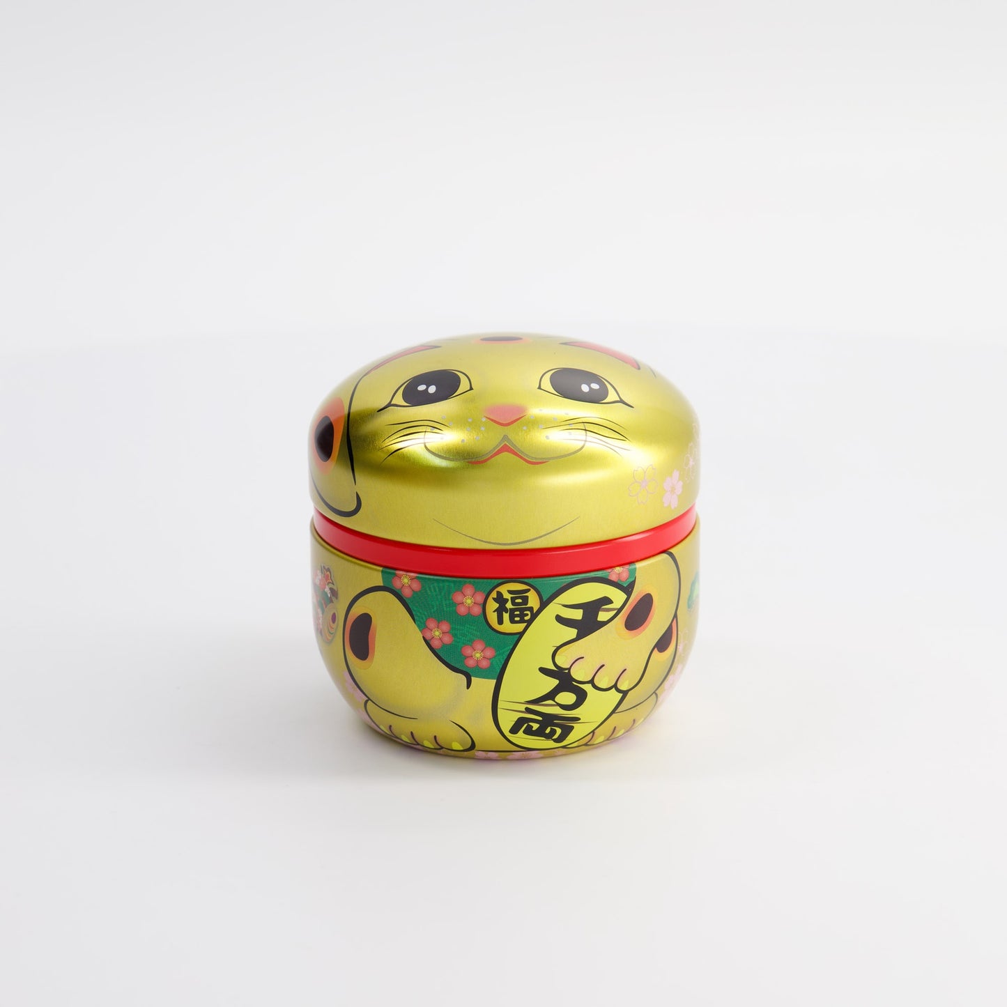 Tokyo Design Studio Lucky Cat Tea Container Gold