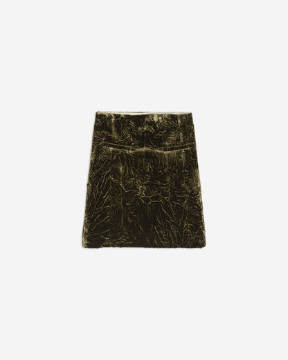 Alysi Crinkle Velvet Miniskirt