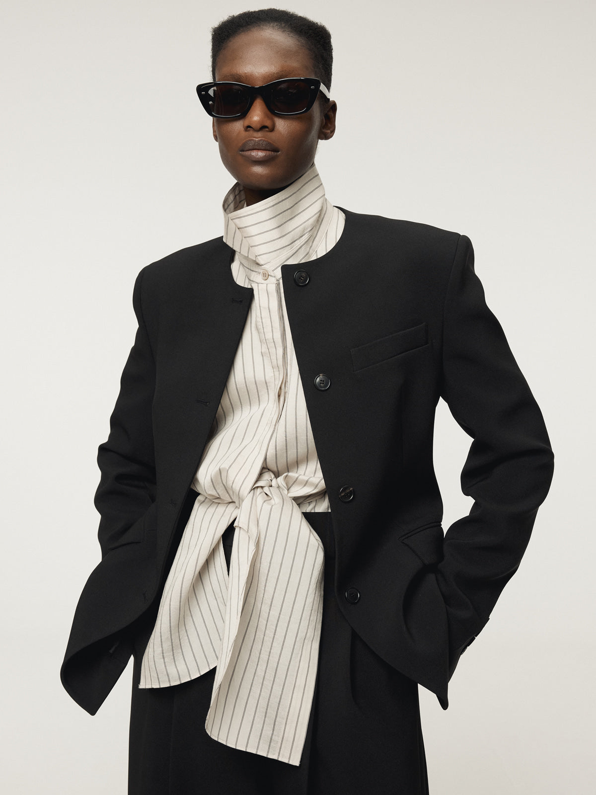 RECTO Double Layer Stripe Shirt