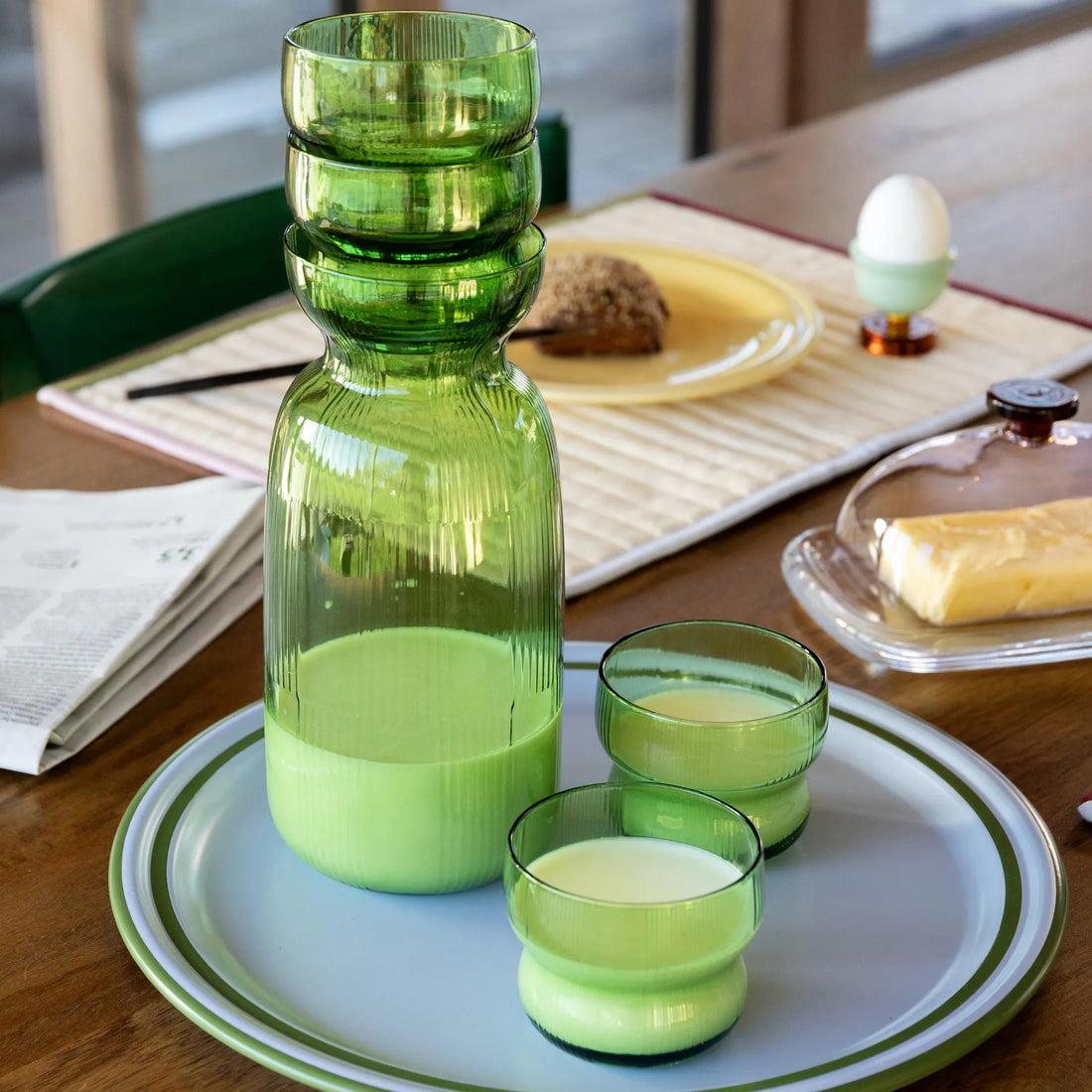 &amp;Klevering Glass Circus green set of 4