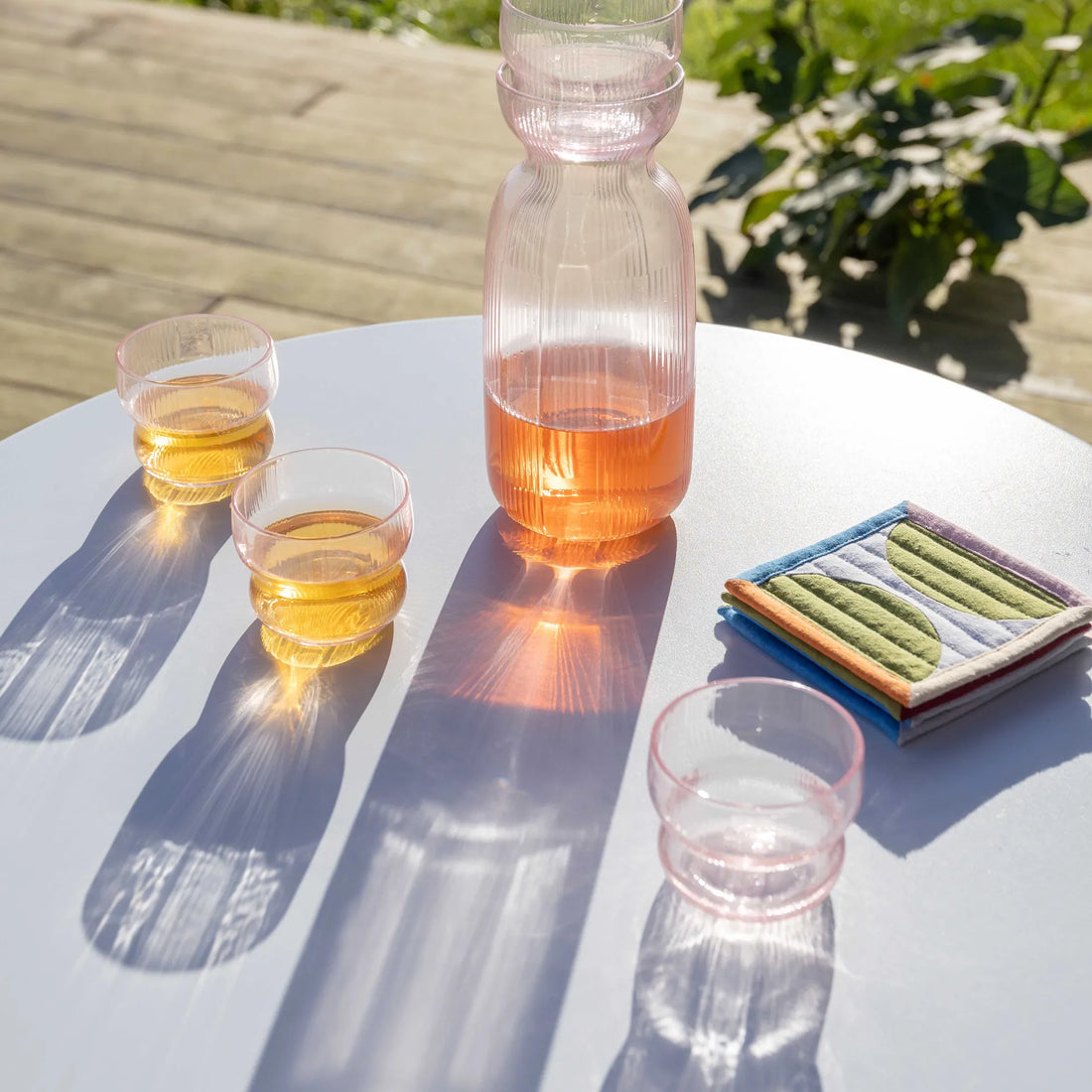 &amp;Klevering Glass Circus pink set of 4