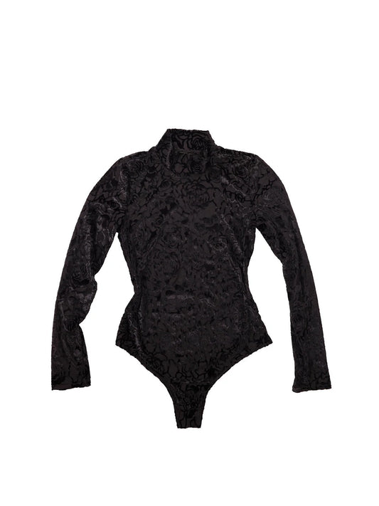Simone Wild High Neck Bodysuit Rose Devore