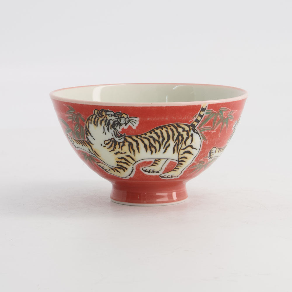 Tokyo Design Studio Kawaii Tiger Rice Bowl Red