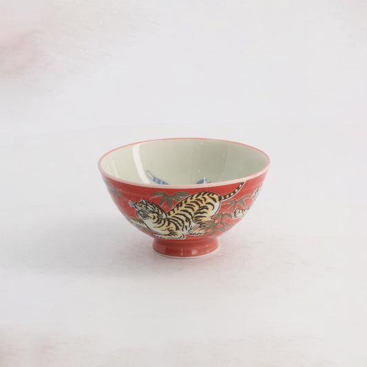 Tokyo Design Studio Kawaii Tiger Rice Bowl Red