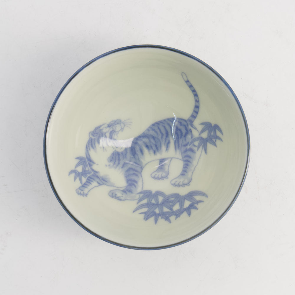 Tokyo Design Studio Kawaii Tiger Rice Bowl Blue