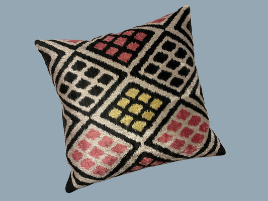 Velvet Cushion Tricolor 50X50