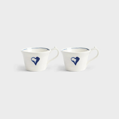 &amp;Klevering Mug Anouk heart large set of 2