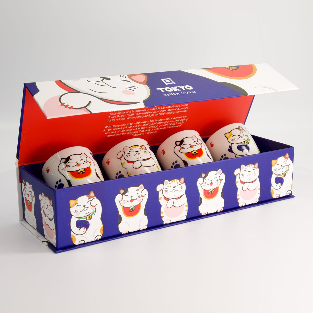 Tokyo Design Studio Kawaii Lucky Cat Cup Giftset