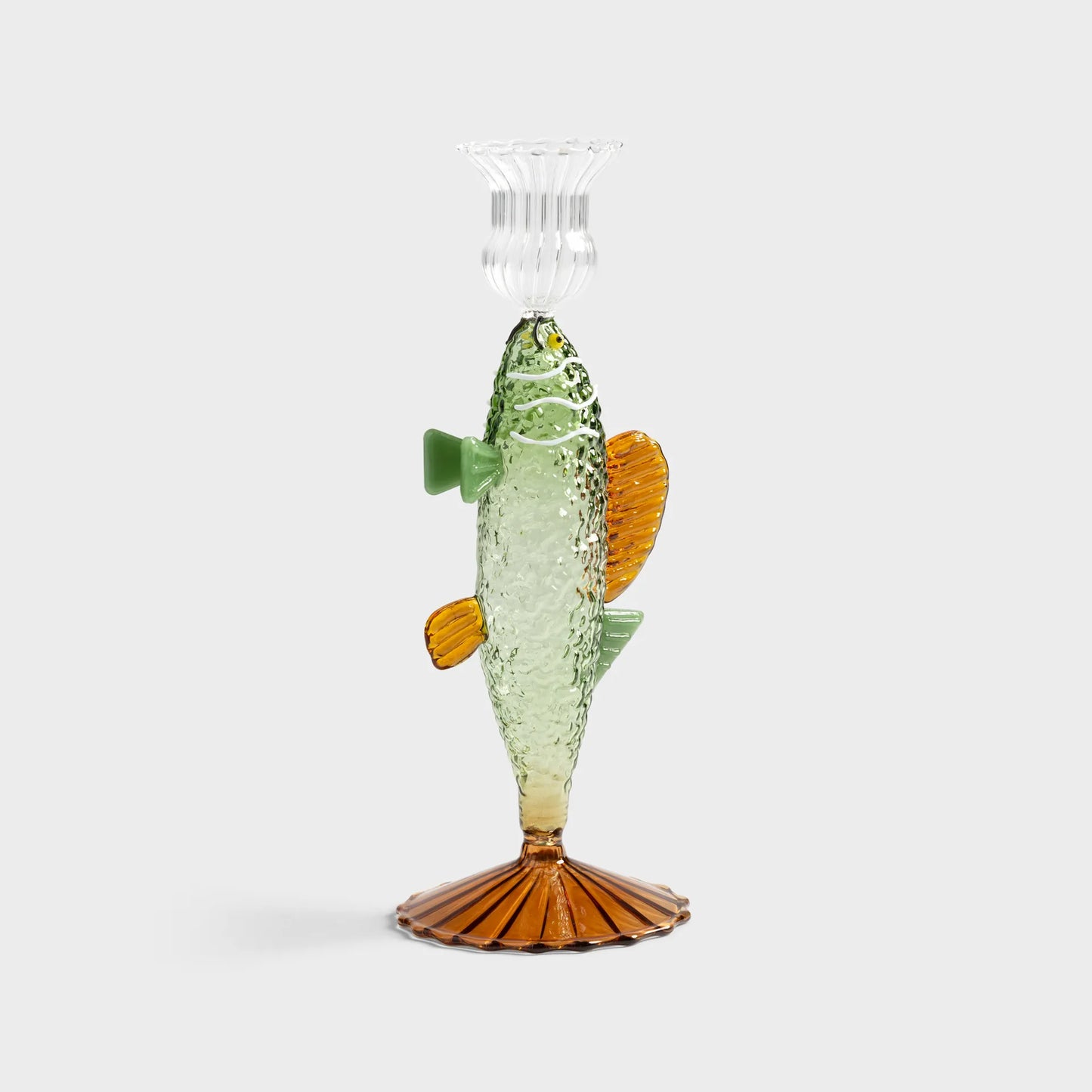 &Klevering Candle holder fish green