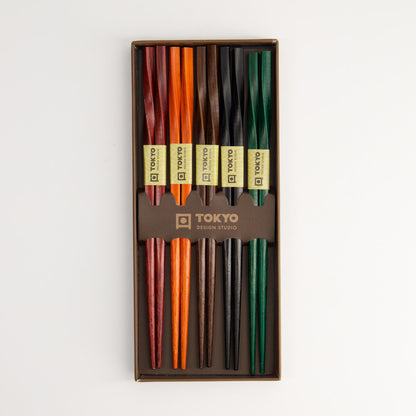 Tokyo Design Studio Chopstick Giftset Twist Color