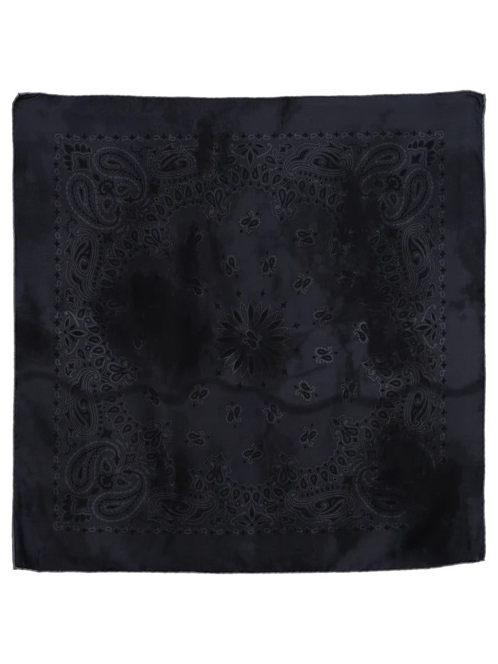 Manipuri Silk Scarf Vintage Bandana grey