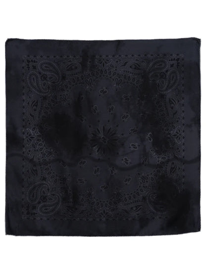 Manipuri Silk Scarf Vintage Bandana grey
