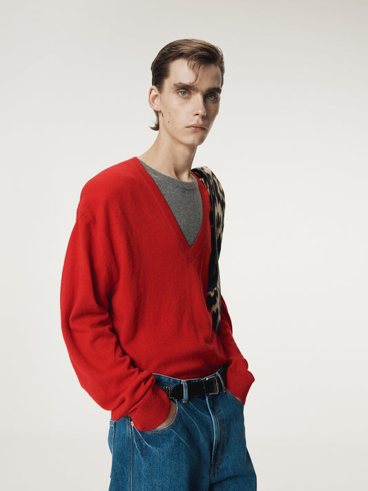 RECTO Contrast Layered Sweater